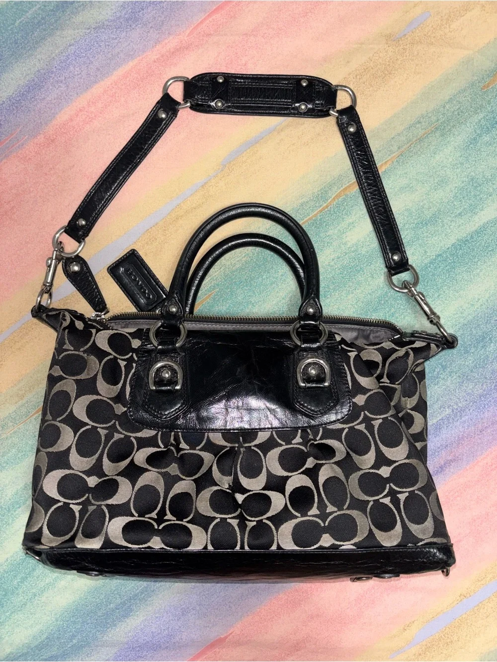 Coach Ashley Satchel Purse F15443 Vintage With Strap and Handles Y2K